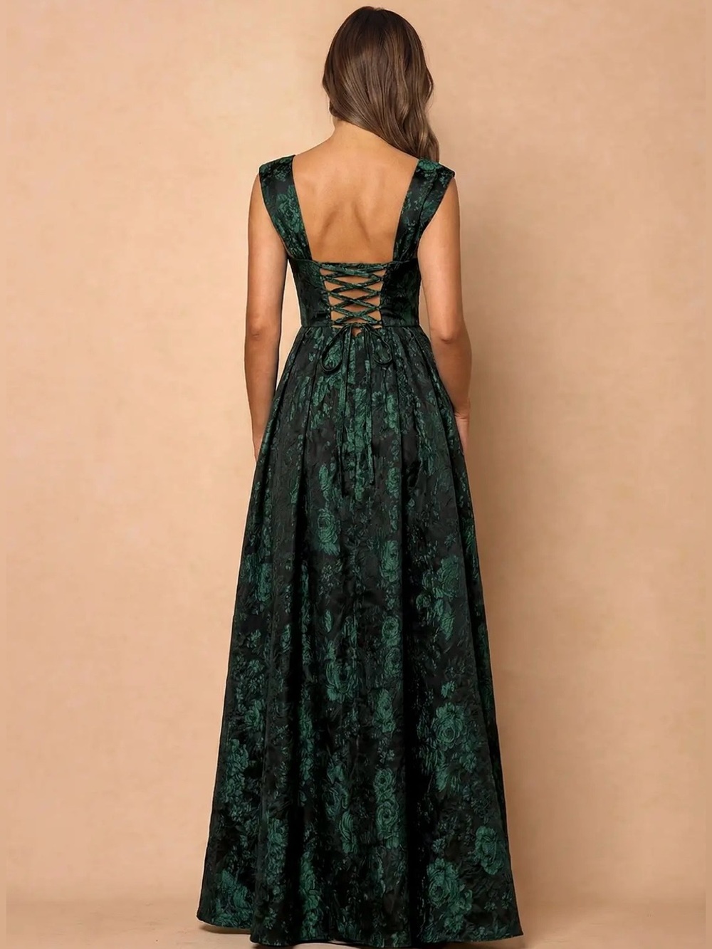 Azazie Atelier Runa Emerald Black Maxi Dress - Picture 2 of 11